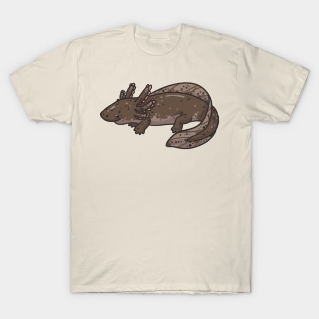 Axolotl (Wild Type) T-Shirt by bytesizetreasure